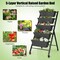 Costway 5-Tier Vertical Raised Garden Bed Elevated Planter with Wheels & Container Boxes Black